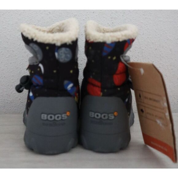 Bogs 72276I-009 Baby Boys Sz 4 Black Multi B-Moc Space Snow Boots - Picture 3 of 11